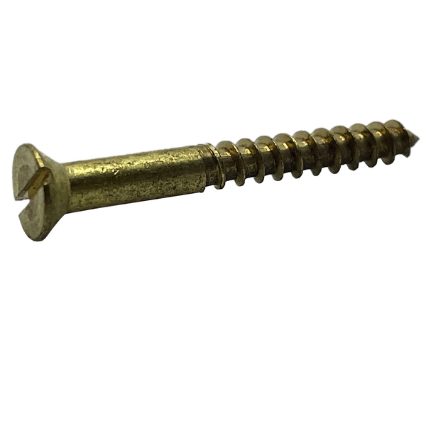 A3290120232F 10 X 2-1/2 FLAT HEAD PHIL WOODSCREW BRASS